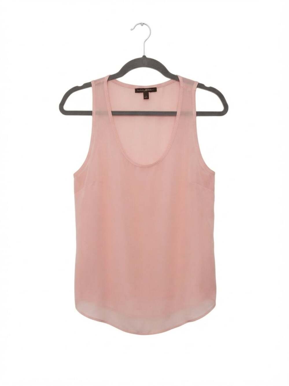 Banana Republic Pink Silk Sleeveless Scoop Neck Tank Top